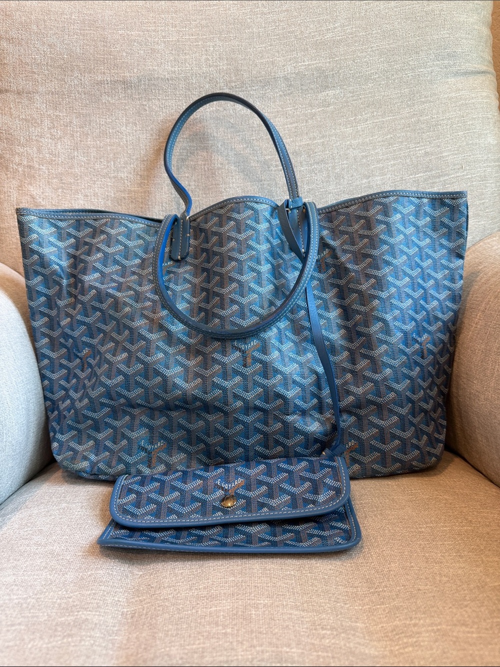 Goyard Saint Louis Tote PM - Sky Blue